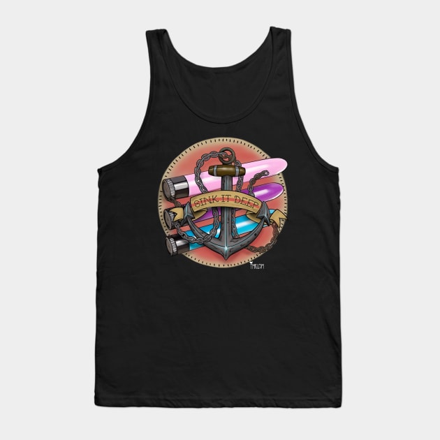 Anchor and Vibrators Tank Top by Thrush